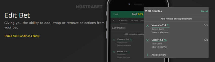 bet365 edit bet feature