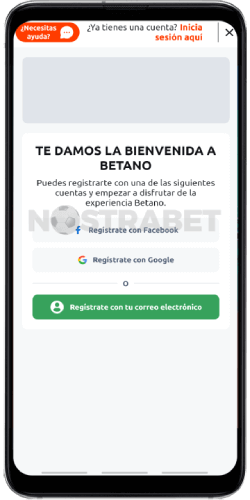 registro betano en android