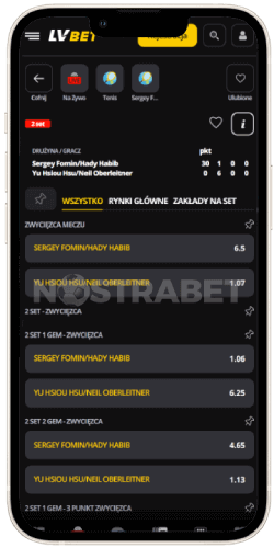 Aplikacja lvbet ios zak?ady na ?ywo na tenisa