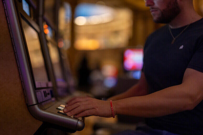 Man Gambling at a casino