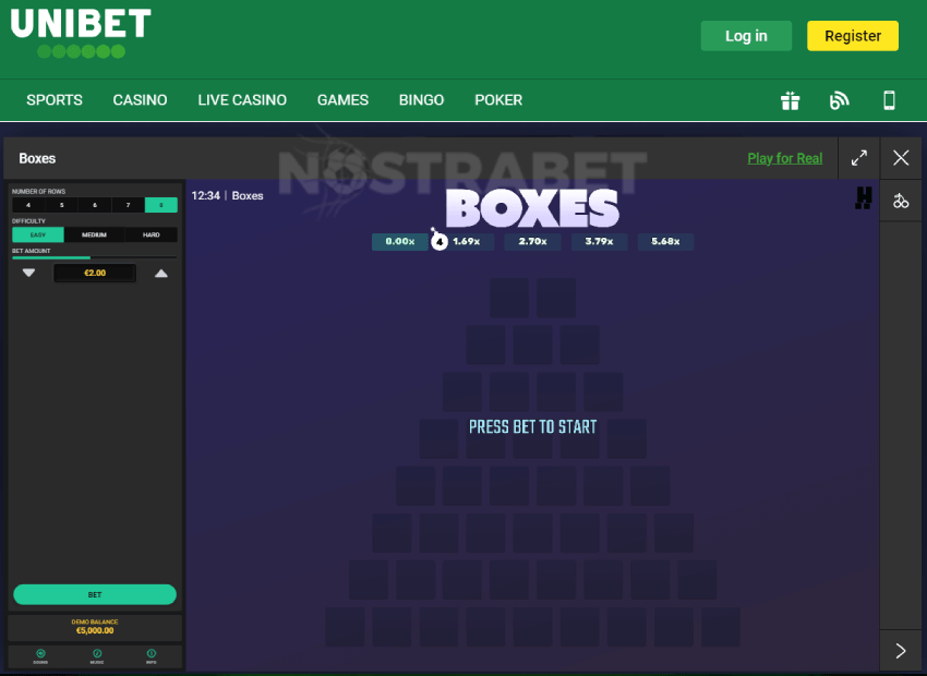 Unibet Boxes Slot