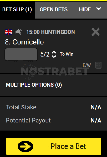 unibet racing betslip