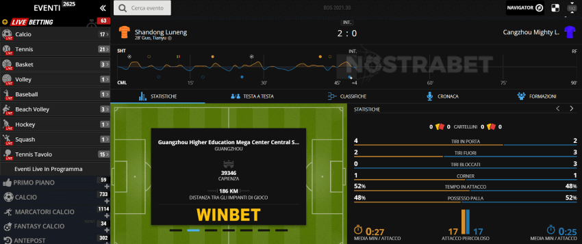 winbet scommesse live